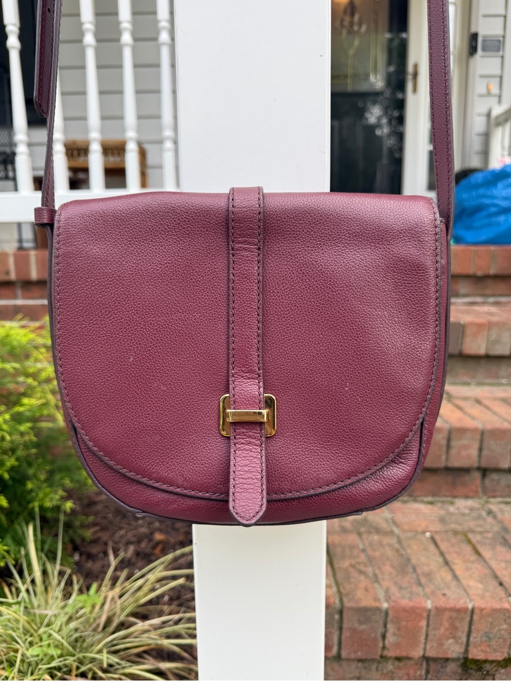 Fossil Emery Crossbody Red Real Leather Handbag Purse